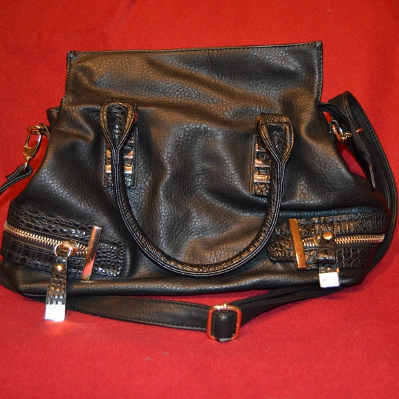 Handbags - SALE Black Faux Leather Bag